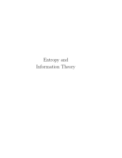 R. M. Gray (2007). Entropy and Information Theory. Information