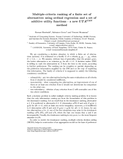 Multiple-criteria ranking of a finite set of alternatives using