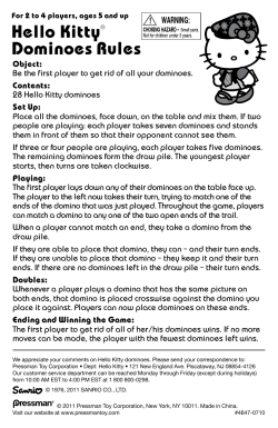 Hello Kitty&reg; Dominoes Rules