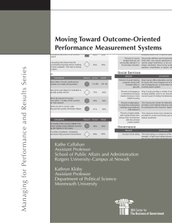Moving Toward Outcome-Oriented Performance