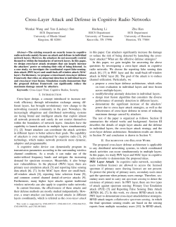 Cross-Layer Attack and Defense in Cognitive Radio Networks