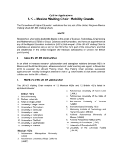 Call for Applications UK – Mexico Visiting Chair