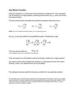 Airy Stress Function