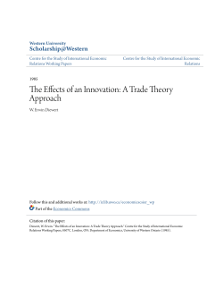 The Effects of an Innovation: A Trade Theory Approach