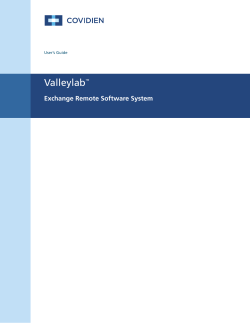 Valleylab&trade; Exchange Remote Software System User`s