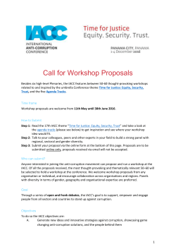 The Game Changer Workshop Proposal Form