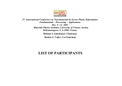 list of participants
