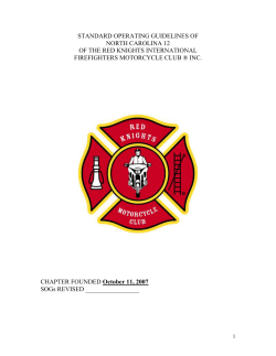 standard operating guidlines of