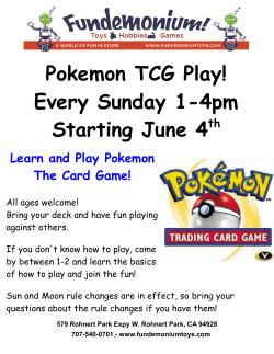 Pokemon TCG Play! Every Sunday 1-4pm