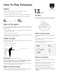 How To Play Petanque