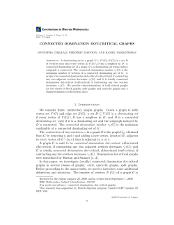 CONNECTED DOMINATION DOT