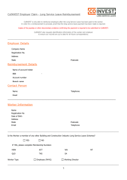 CoINVEST Employer Claim - Long Service Leave Reimbursement
