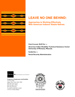 LEAVE NO ONE BEHIND - DigitalCommons@ILR