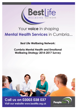 Best Life Wellbeing Network: Cumbria Mental