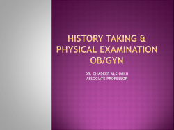 history taking in obgyn