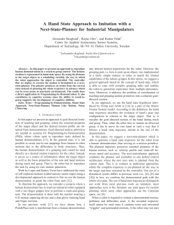 A Hand State Approach to Imitation with a Next-State