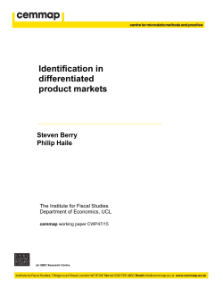Identification in differentiated product markets