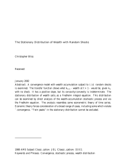 The Stationary Distribution of Wealth with Random