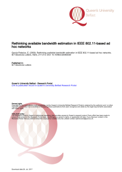 Rethinking available bandwidth estimation in IEEE 802.11
