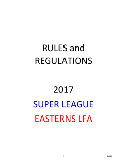2017 Super league rules