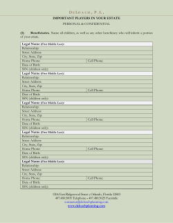 Important Players In Your Estate