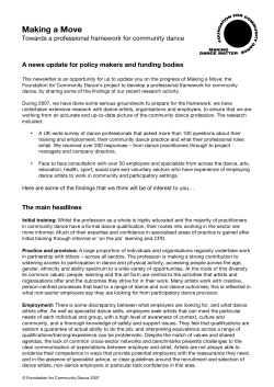 Making a Move - Foundation for Community Dance