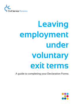 A guide to completing your Declaration Forms