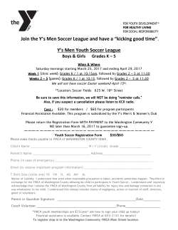Y`s Mens Youth Soccer