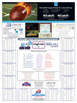 2016 schuylkill football league schedules