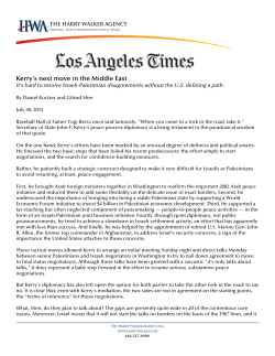 Kerry`s next move in the Middle East