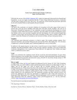 Early Career Behavioral Economics Conference