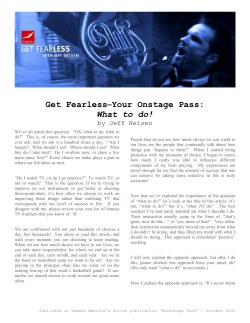 Get Fearless&mdash;Your Onstage Pass
