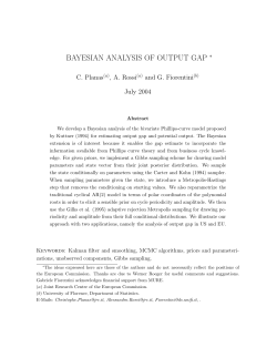 BAYESIAN ANALYSIS OF OUTPUT GAP &lowast;