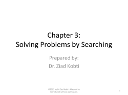 Chapter 3: Solving Problems by Searching