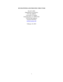 Competitive Sellers - Department of Economics