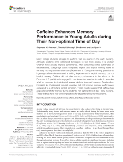 Caffeine Enhances Memory Performance in Young Adults