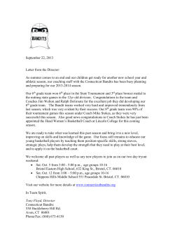 September 22, 2013 Letter from the Director: As summer comes to