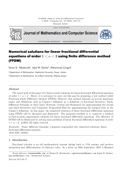 Numerical solutions for linear fractional differential equations of