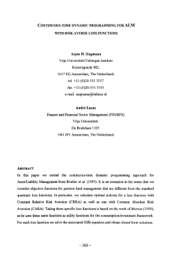 Continuous-Time Dynamic Programming for ALM with Risk Averse