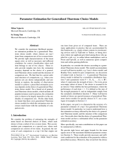 Parameter Estimation for Generalized Thurstone Choice Models
