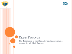 Club Finance - Munster GAA