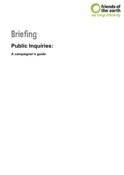 public inquiries - Save Druridge Bay