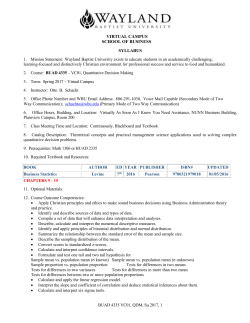 Quantitative Decision Making