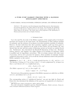 A PURE JUMP MARKOV PROCESS WITH A RANDOM