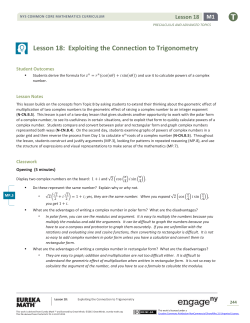 Precalculus Module 1, Topic C, Lesson 18: Teacher
