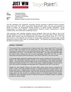 TO: Interested Parties FROM: Just Win Strategies TargetPoint