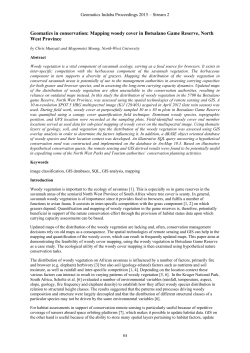 Mapping woody cover in Botsalano Game Reserve, North West