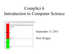CompSci 6 Programming Design and Analysis