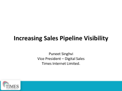 Increasing Visibility into the Sales Pipeline