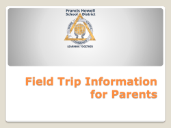 Field Trip Information for Parents